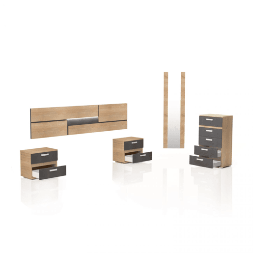 Quarto Ataneq Pure 5C Cambria - Grafite x x cm Quarto Ataneq Pure 5C Cambria - Grafite x x cm