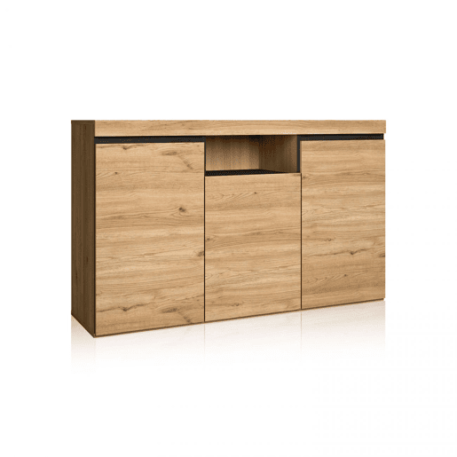 Aparador Ebos 140 Carvalho Nude - Cinza 140 x 80 x 40 cm