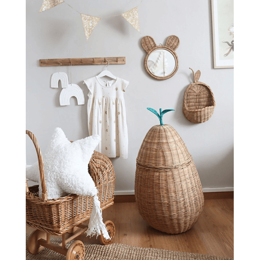 Cesto infantil Pera VAGSOY Rattan Natural