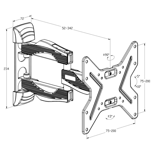 Suporte TV TM Electron 26-40 25 kg