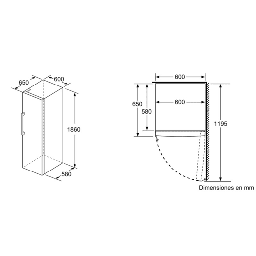 Congelador BOSCH GSN33VLEP Aço (176 x 60 cm) Congelador BOSCH GSN33VLEP Aço (176 x 60 cm)