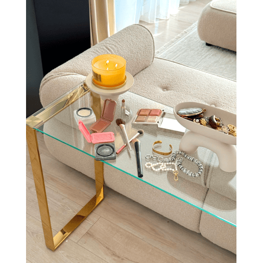 Consola TILON Vidro de segurança (temperado) Dourado