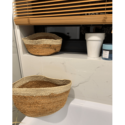 Conjunto de 3 cestos TAJORI Juta Natural