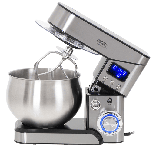 Camry CR4223 Batedeira Planetaria Profissional, Robô de Cozinha, 5L, 6 Velocidades, Acessórios, Inox, 2000,