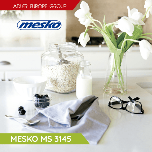 Mesko MS3145 Balança de Cozinha Digital até 5Kg Precisão 1g, Função de Tara, Visor LCD, , Cinza
