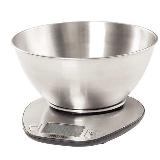 Mesko MS3152 Balança de Cozinha Digital com Tigela Removível, Inox, Alta Precisão, TARE, , Prata