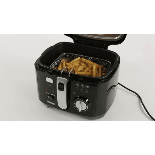 Mesko MS 4908 Fritadeira de Óleo 2,5 L Eléctrica, Pequena, Temperatura Ajustável, Antiaderente Filtro Anti-odor, 1800, Preto