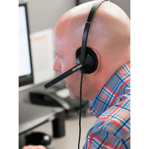KOSS CS200i Auricular com Fio e Microfone com Cancelador de Ruído, Auscultadores para Videoconferência, , Preto