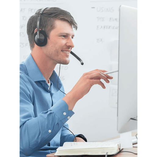 KOSS CS200i Auricular com Fio e Microfone com Cancelador de Ruído, Auscultadores para Videoconferência, , Preto
