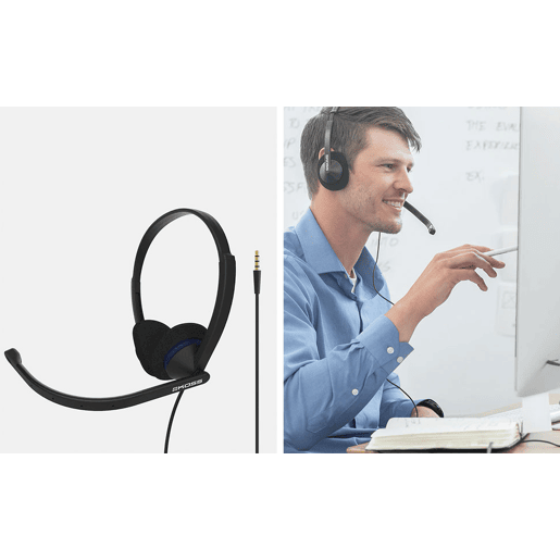 KOSS CS200i Auricular com Fio e Microfone com Cancelador de Ruído, Auscultadores para Videoconferência, , Preto