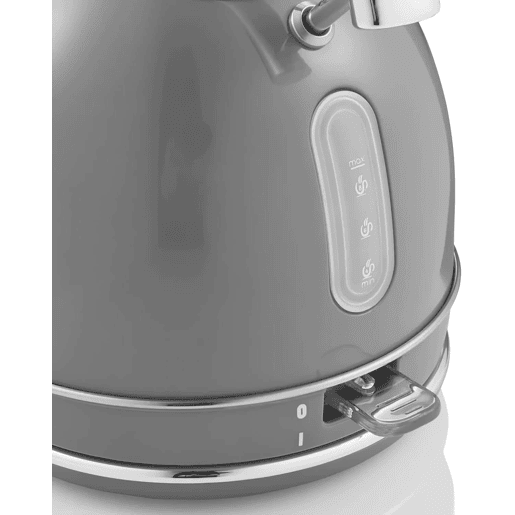 SWAN SK14630GRNEU Retro Chaleira Eléctrica 1,8 L, Jarro Elétrico, Aço Inoxidável sem BPA, Vintage, Sem Fios, 3000, Cinza