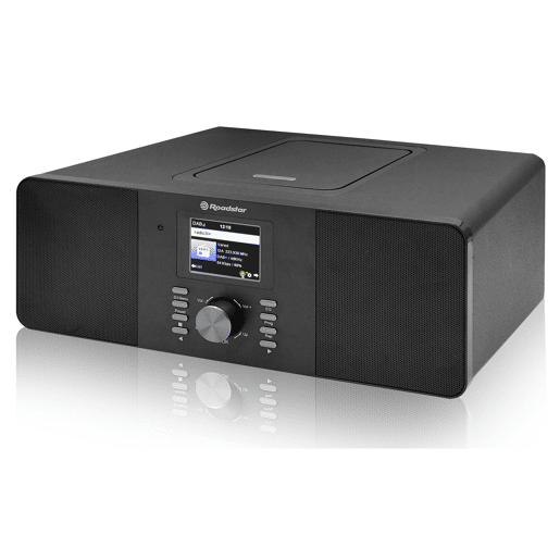 Roadstar IR-540D+BTBK Micro System Rádio Wi-Fi Internet e Digital DAB+ FM, Leitor de CD-MP3, Bluetooth, USB, , Preto