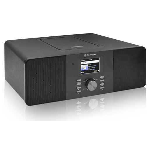 Roadstar IR-540D+BTBK Micro System Rádio Wi-Fi Internet e Digital DAB+ FM, Leitor de CD-MP3, Bluetooth, USB, , Preto