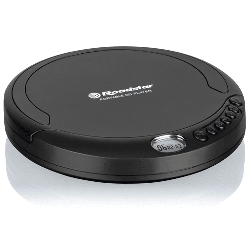 Roadstar PCD-435NCDBK Discman Leitor de CD, CDA, CD-R, CD-RW, Portátil com Auscultadores Incluídos, sem Fios Ecrã LCD, , Preto