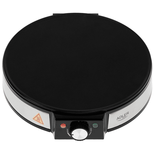 Adler AD3058 Máquina de Fazer Crepes, Diámetro 30cm, Placa Antiaderente, Temperatura Ajustável, 1600, Preto