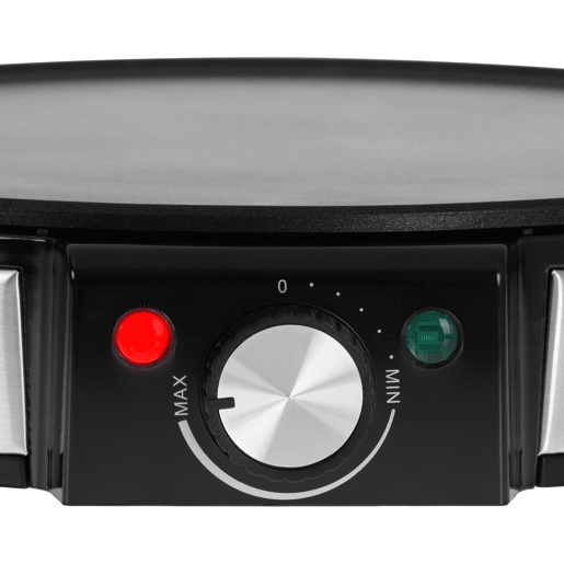 Adler AD3058 Máquina de Fazer Crepes, Diámetro 30cm, Placa Antiaderente, Temperatura Ajustável, 1600, Preto