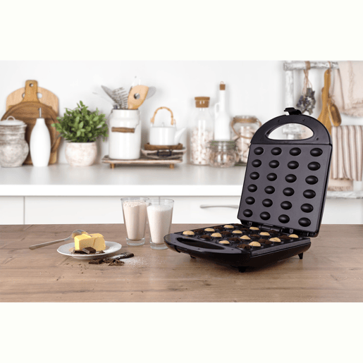 Mesko MS3041 Máquina para Cozer Bolachas Recheadas em Forma de Nozes, Placas Antiaderentes, 1600, Preto