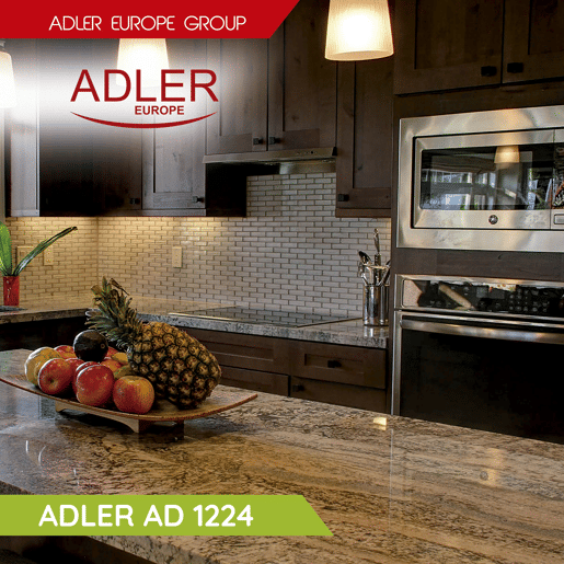 Adler AD 1224 Chaleira Eléctrica em Vidro 1,5 L, Interior Iluminado, sem Fios Desligamento Automático, 2200, Preto