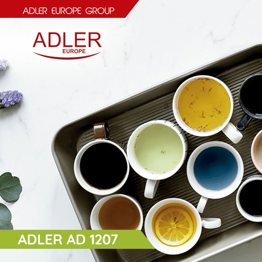 Adler AD 1207 Chaleira Eléctrica de Água 1,5 L sem BPA, sem Fio, Desligamento Automático, Filtro Anti-Calcário, 2200, Branco