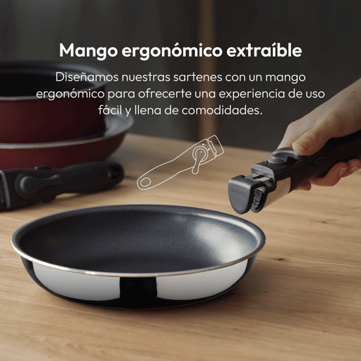 Conjunto de Frigideiras Bergner Click & Cook Aço inoxidável (3 Peças)