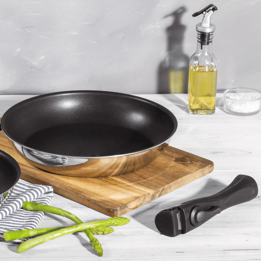 Conjunto de Frigideiras Bergner Click & Cook Aço inoxidável (3 Peças)