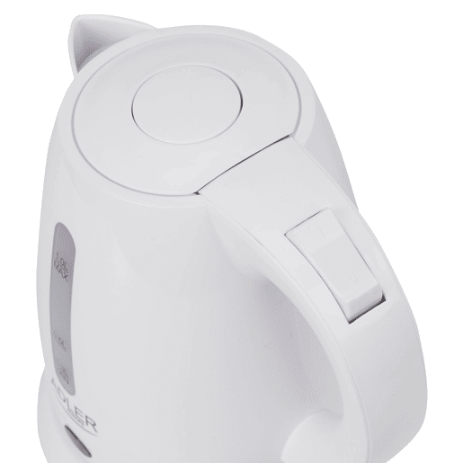 Adler AD1272 Jarro Eléctrica 1L, Chaleira Eléctrica, BPA livre, Elemento de Aquecimento Oculto, Base 360, 1600, Branco