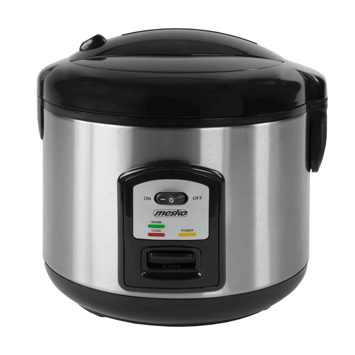 Mesko MS6411 Arrozeira Panela Eléctrica de Arroz 1,5 Litros, Função Manter Quente, Cozinhar a Vapor, 1000, Prata