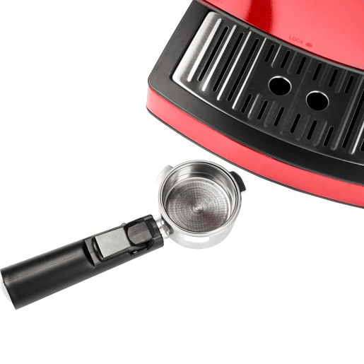 Adler AD 4404R Máquina de Café Expresso Automatica 15 Bars, Tanque de 1,6 L,Bocal para Leite, 850, Vermelho