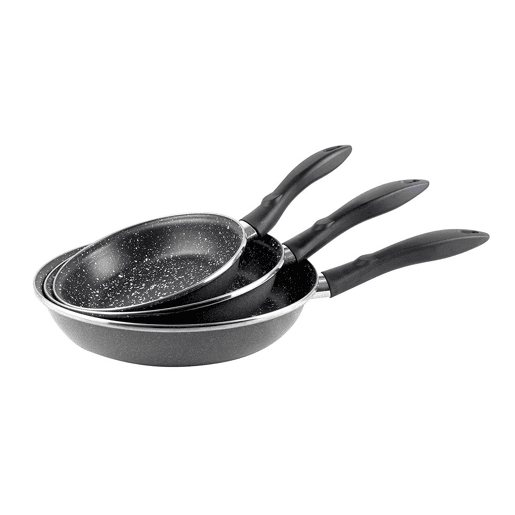 Magefesa K2 Gransasso Set 3 Frigideiras 20-24-28 cm, Indução, PFOA-Free Antiaderente STONE Aço Vitrificado, , Cinza
