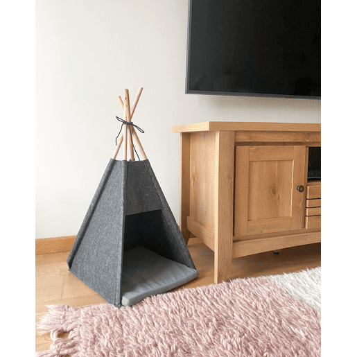 Cama para animais de estimação ULUBEY Feltro Cinzento escuro Cama para animais de estimação ULUBEY Feltro Cinzento escuro