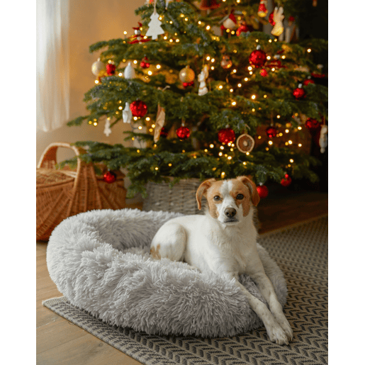 Cama para animais de estimação KULU Imitação de pele Cinzento claro