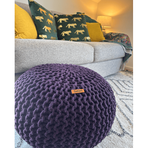 Pufe CONRAD Algodão Roxo 50 cm 50 cm 35 cm