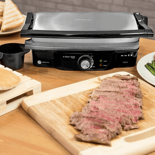 Grill de contacto Cecotec Rock'n Grill 1500W PretoPrateado 1500 W