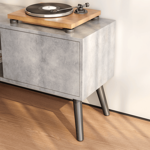 Mesa TV Eskilstuna com 2 Portas 2 Prateleiras 120x30x47cm Aspecto de betão en.casa Mesa TV Eskilstuna com 2 Portas 2 Prateleiras 120x30x47cm Aspecto de betão en.casa