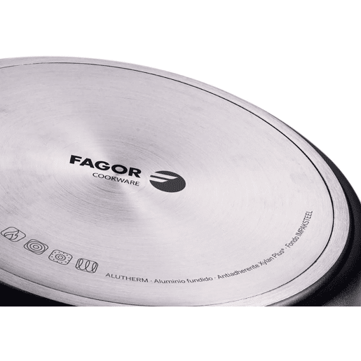 FAGOR Alutherm Conjunto de 3 Frigideiras Indução 18-20-24 cm, Alumínio Fundido, Antiaderente Ecológico PFOA Livre, , Preto