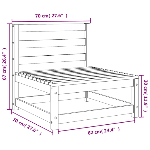 vidaXL 2 pcs conjunto lounge de jardim pinho maciço cinzento