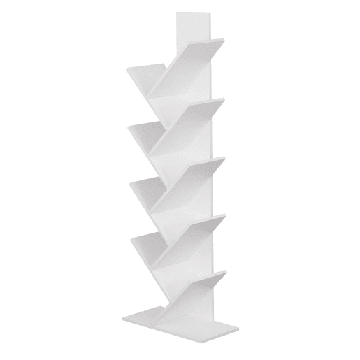 LibrerÃa blanca inclinada 8 estantes SIMONE LibrerÃa blanca inclinada 8 estantes SIMONE