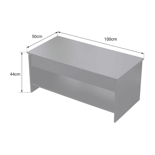 Mesa baja con tapa elevable blanca HEDDA Mesa baja con tapa elevable blanca HEDDA