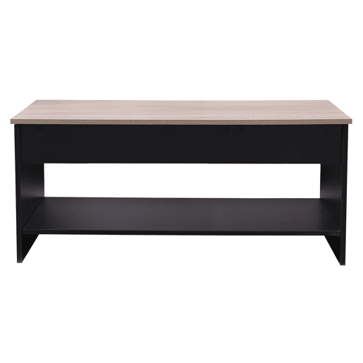 Mesa baja con tapa elevable negra y madera HEDDA Mesa baja con tapa elevable negra y madera HEDDA
