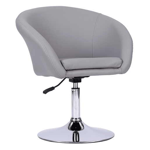 Taburete de bar polipiel gris GABIN