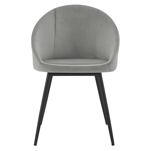 Lote de 2 sillas vintage de terciopelo gris DIANE