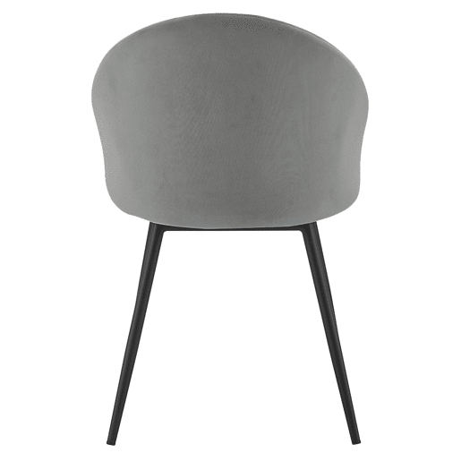 Lote de 2 sillas vintage de terciopelo gris DIANE