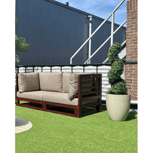Conjunto de 2 vasos para plantas CROTON 35 cm Branco creme