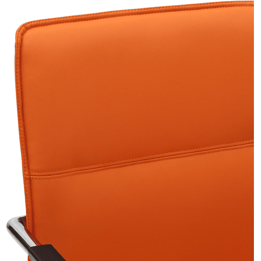 Cadeira para visitantes Seattle com assento ergonómico e apoios para os braços 56x60x92cm Cor Laranja