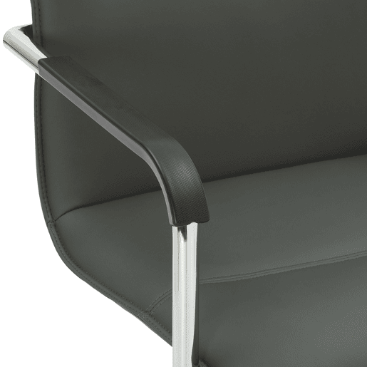 Cadeira para visitantes Seattle com assento ergonómico e apoios para os braços 56x60x92cm Cor Cinzento