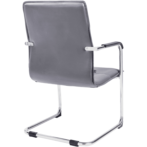 Cadeira para visitantes Seattle com assento ergonómico e apoios para os braços 56x60x92cm Cor Cinzento