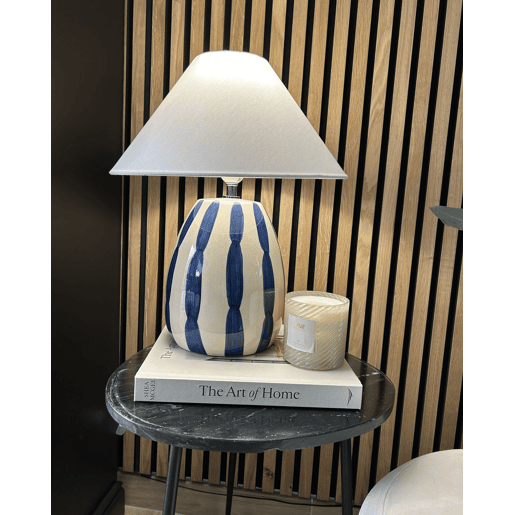 Candeeiro de mesa LUCHETTI CerĂ¢mica BrancoAzul Candeeiro de mesa LUCHETTI CerĂ¢mica BrancoAzul