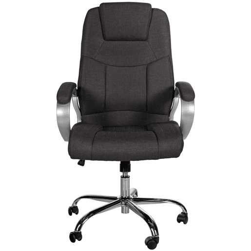 Cadeira de escritório XXL Apoll em tecido com assento ergonómico e apoios de braços 66x70x113cm Cor Preto Cadeira de escritório XXL Apoll em tecido com assento ergonómico e apoios de braços 66x70x113cm Cor Preto