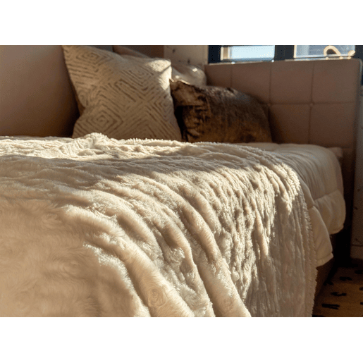Colcha KANDILLI 150 x 200 cm Branco creme Colcha KANDILLI 150 x 200 cm Branco creme