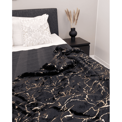 Manta GODAVARI 150 x 200 cm Preto